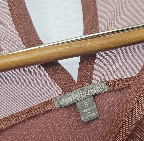 Charlotte Russe Rose Pink Blouse Top Size S - Picture 3 of 3